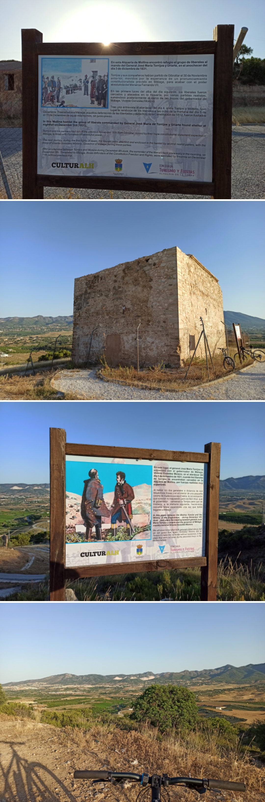 Alquería de Mollina, lugar de refugio y apresamiento del General Torrijos y sus hombres.